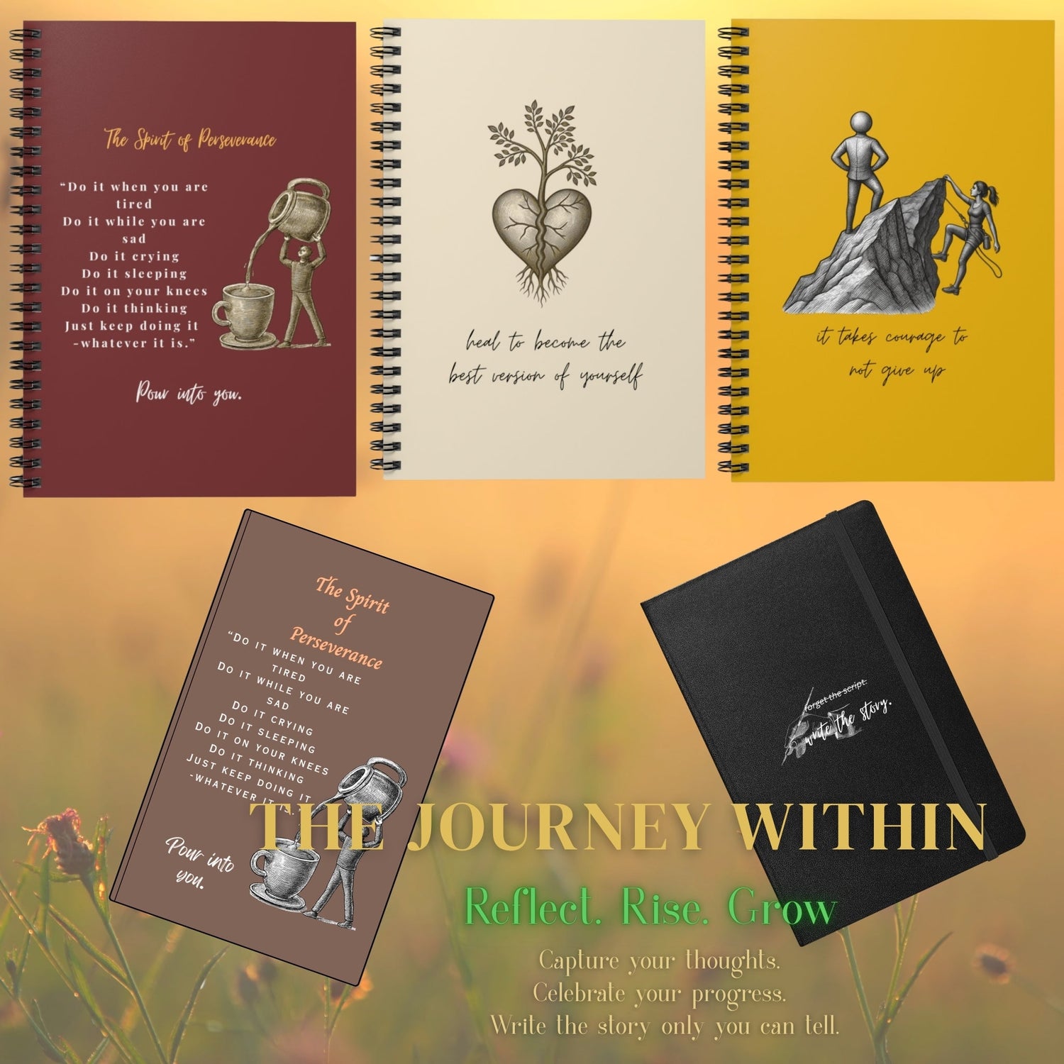 Wellness journals to build resilience, heal, plan future moments, and capture great memories.