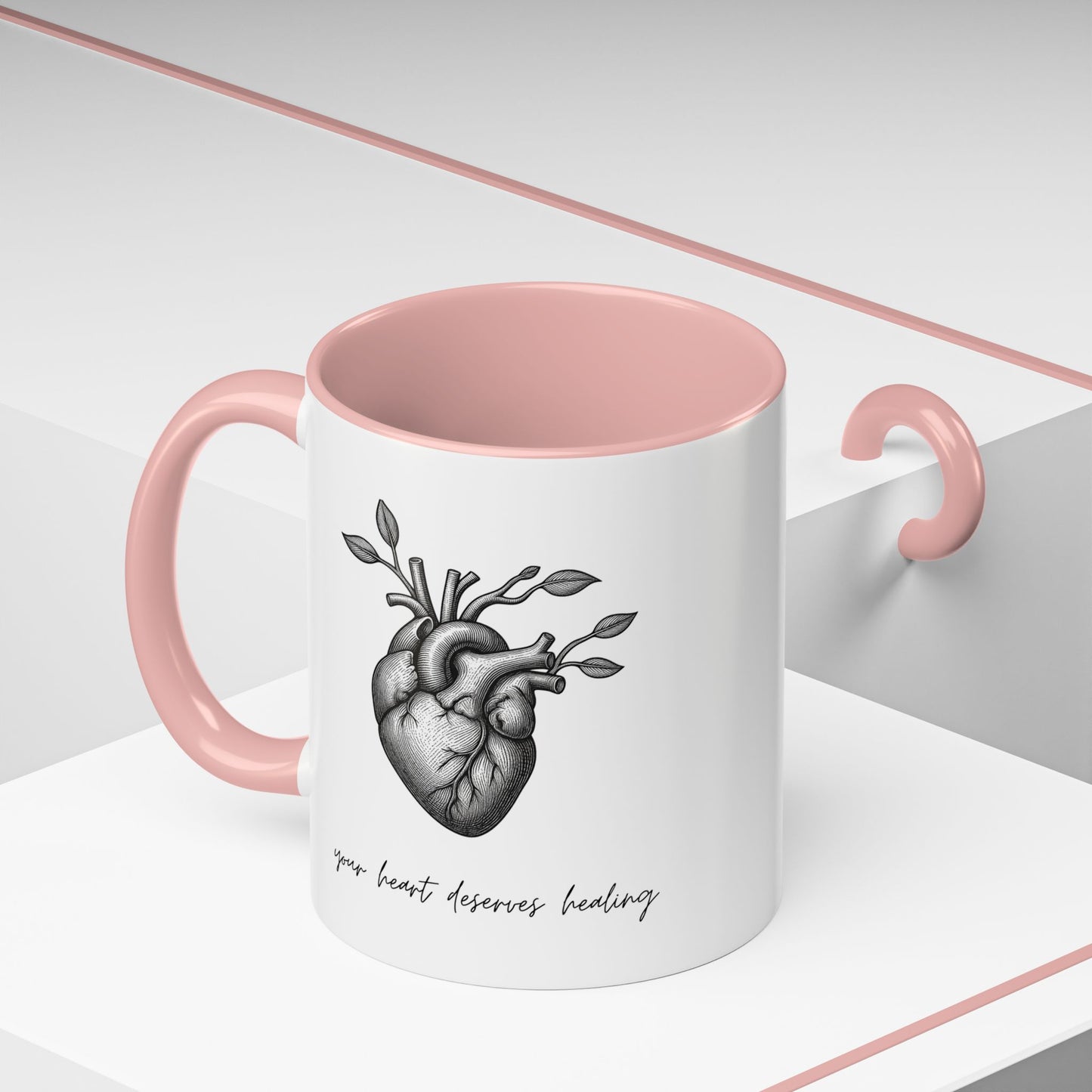 "Your Heart Deserves Healing" Accent Coffee Mug (11/15 oz)