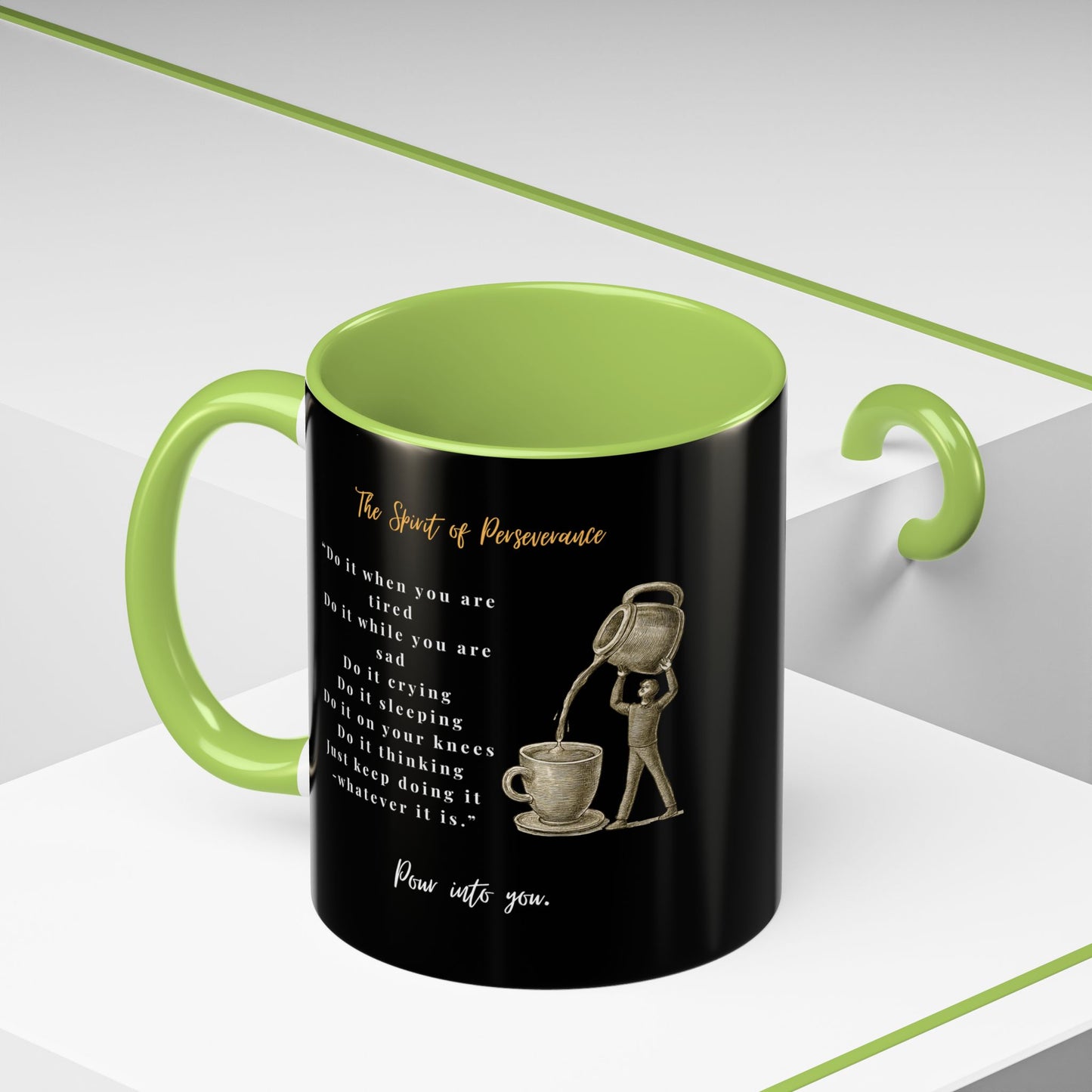 "The Spirit Of Perseverance" Coffee Mug — Premium Poetry Ceramic Mug for Coffee & Tea