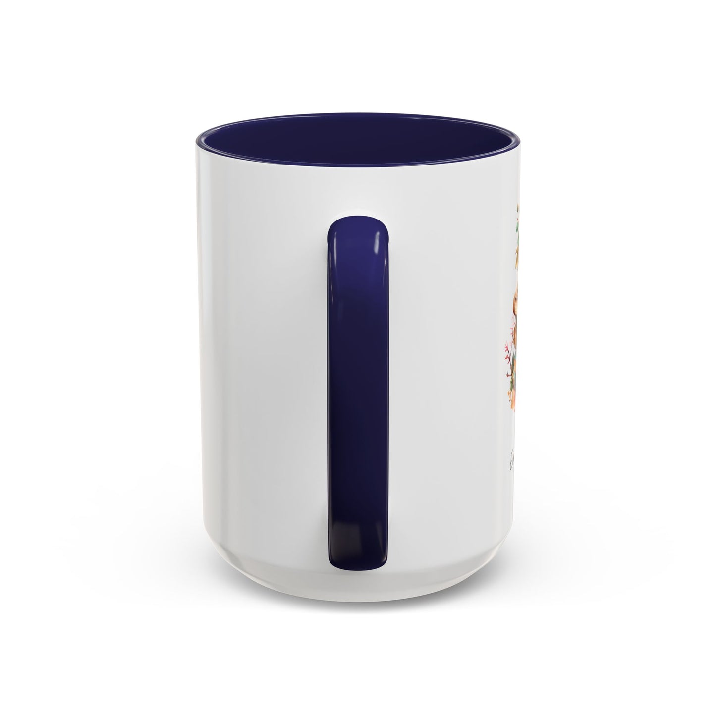 "Every Chapter Counts" Coffee Mug - Botanical Accent Black Interior & Handle