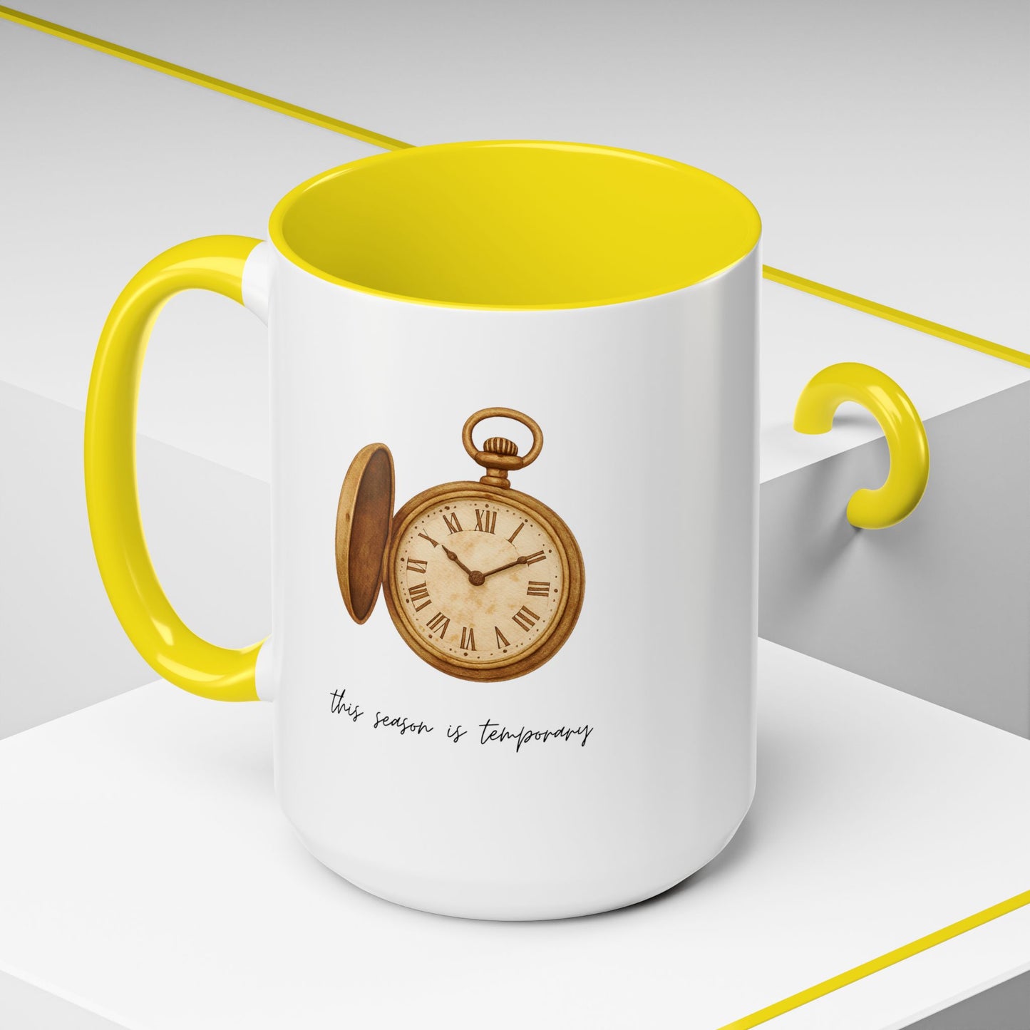 "This Season Is Temporary" Coffee Mug – Accent Mug (11/15oz)