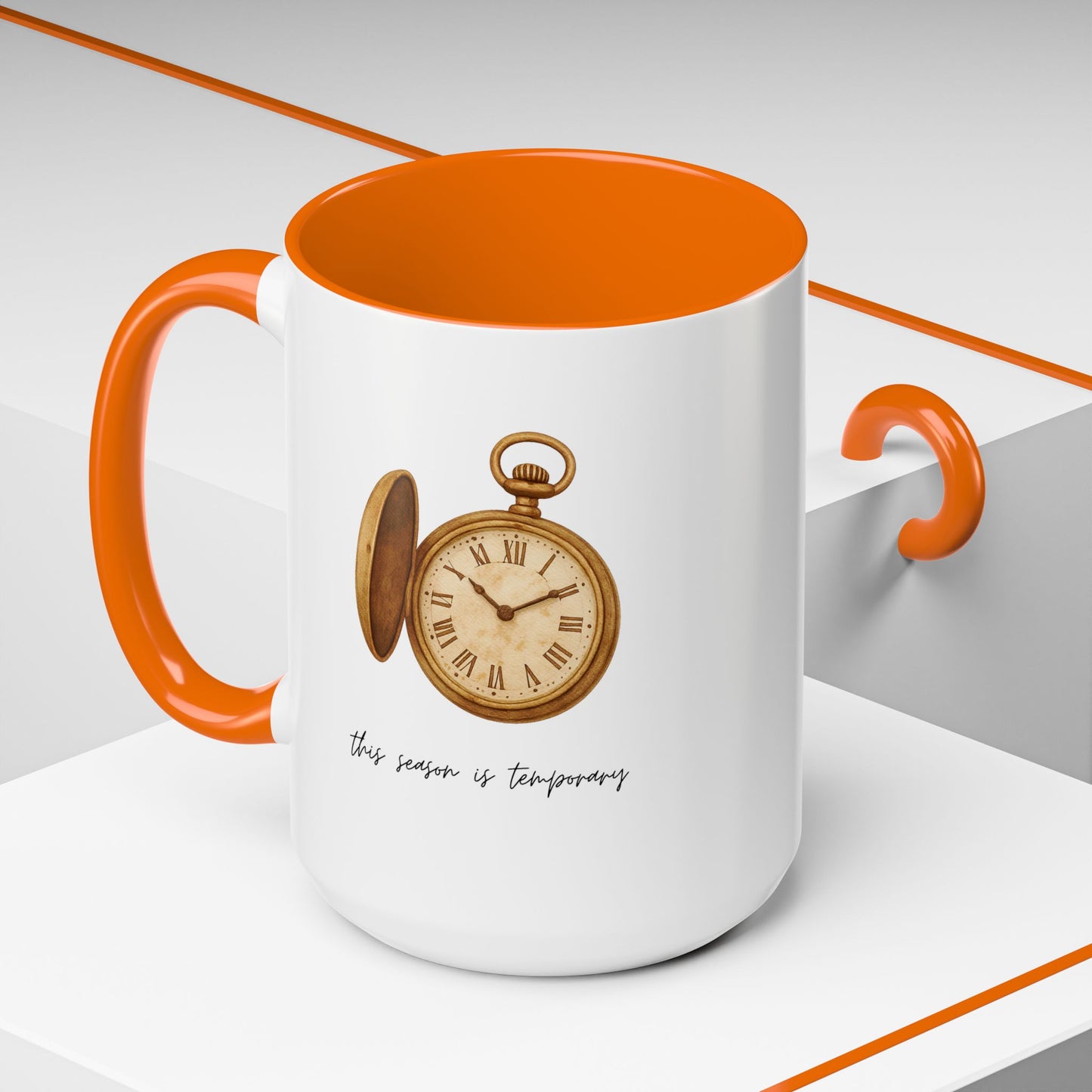 "This Season Is Temporary" Coffee Mug – Accent Mug (11/15oz)