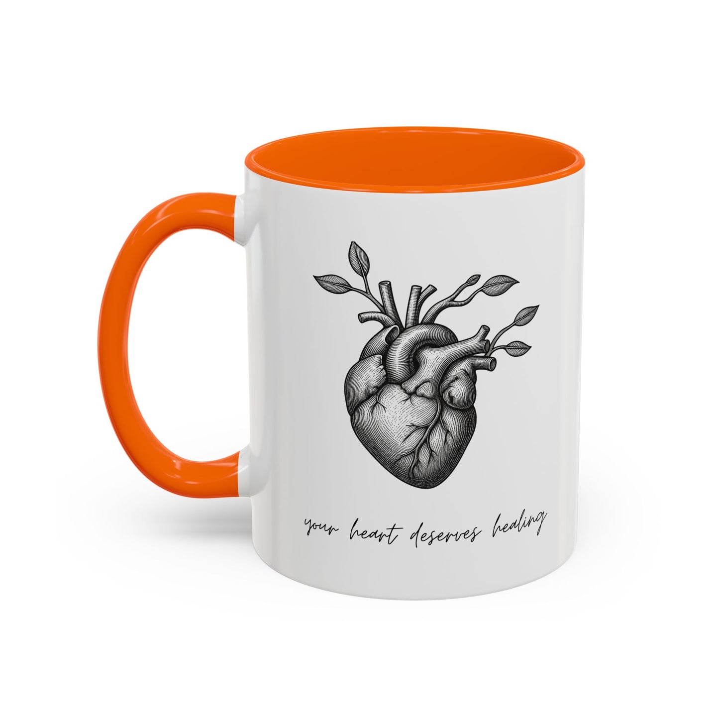 "Your Heart Deserves Healing" Accent Coffee Mug (11/15 oz)