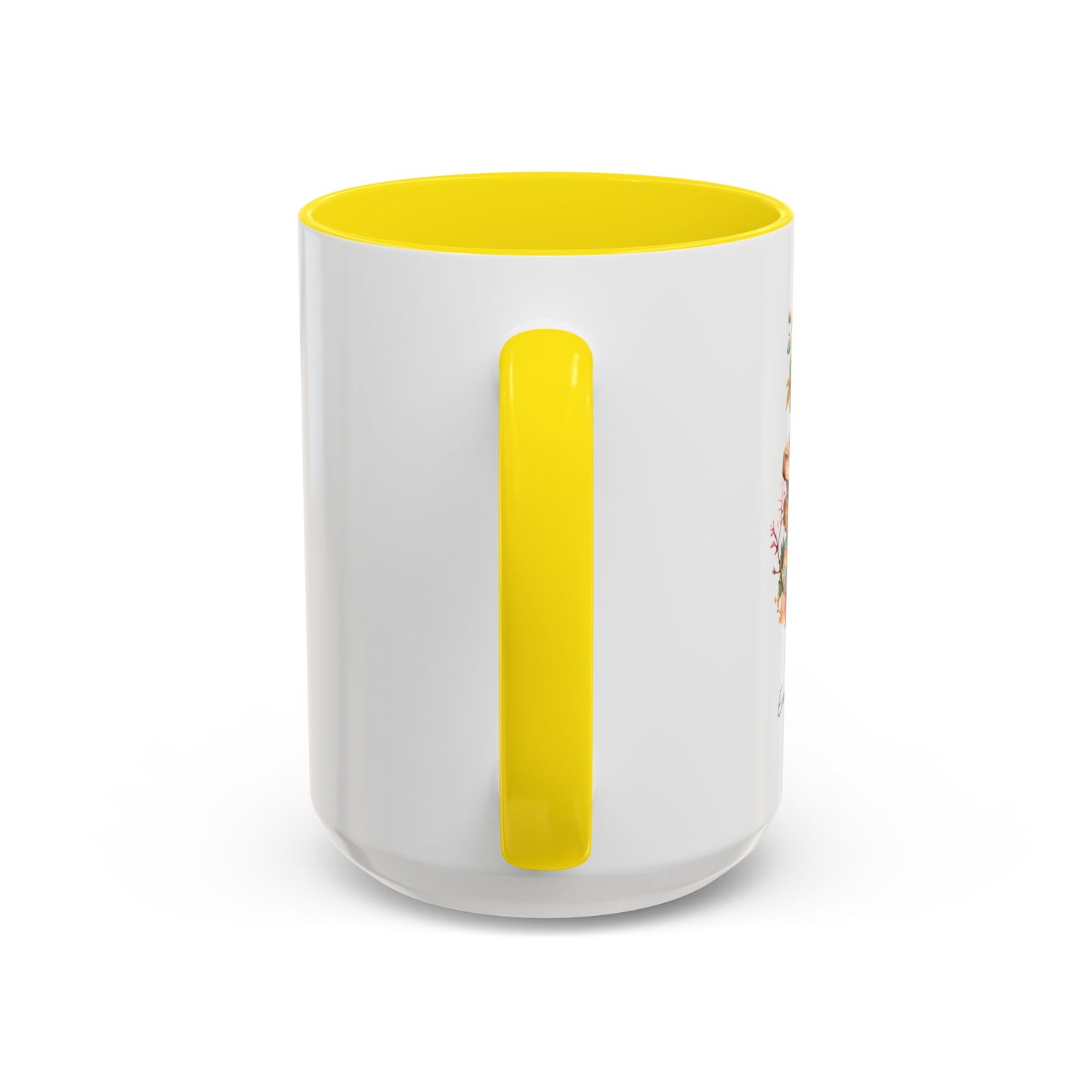 "Every Chapter Counts" Coffee Mug - Botanical Accent Black Interior & Handle