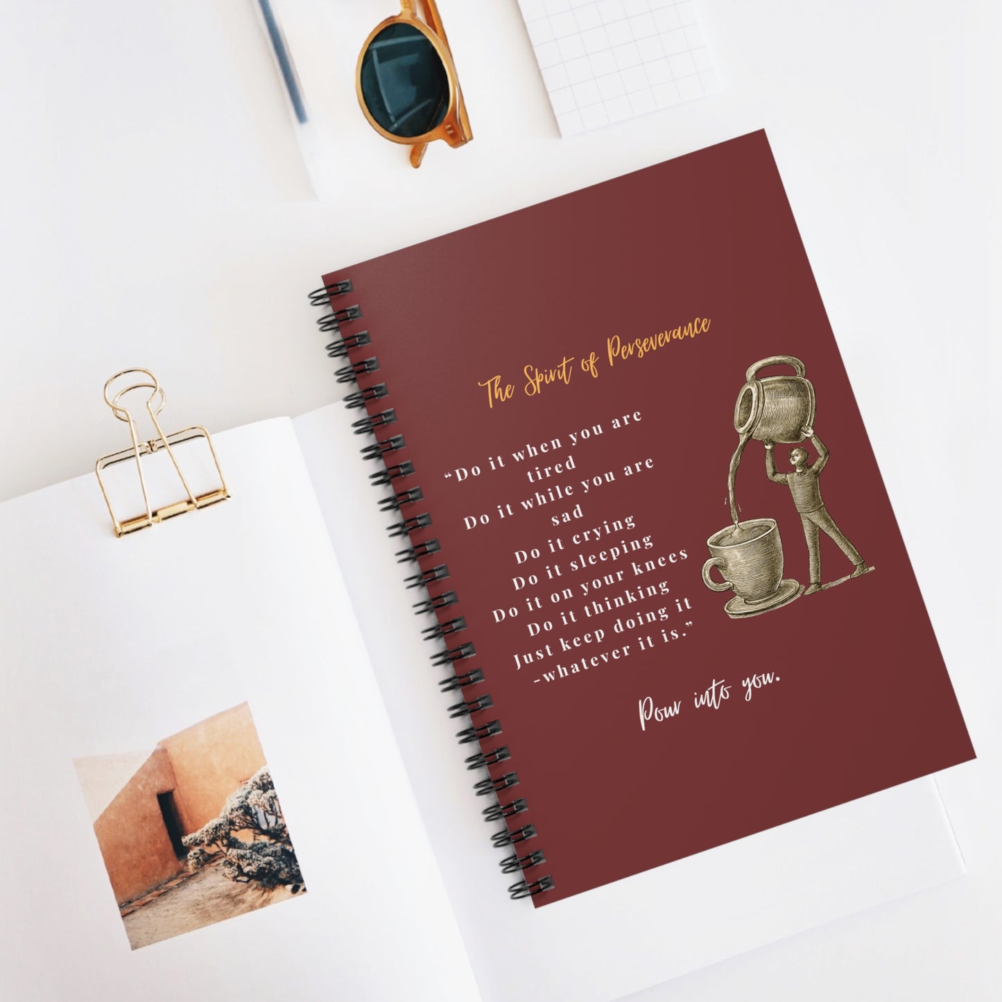 "The Spirit of Perseverance" Spiral Notebook — Inspirational Ruled Journal