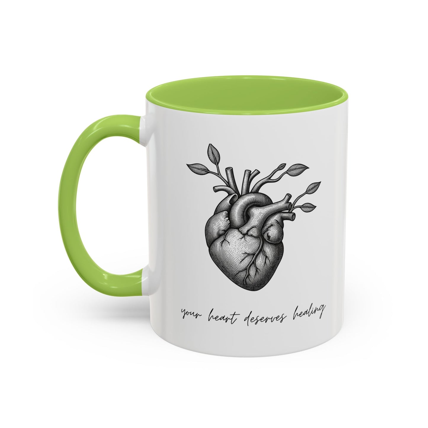 "Your Heart Deserves Healing" Accent Coffee Mug (11/15 oz)