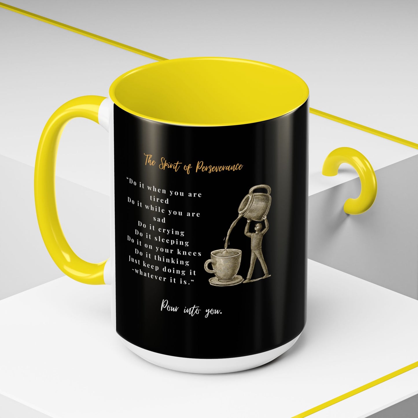 "The Spirit Of Perseverance" Coffee Mug — Premium Poetry Ceramic Mug for Coffee & Tea
