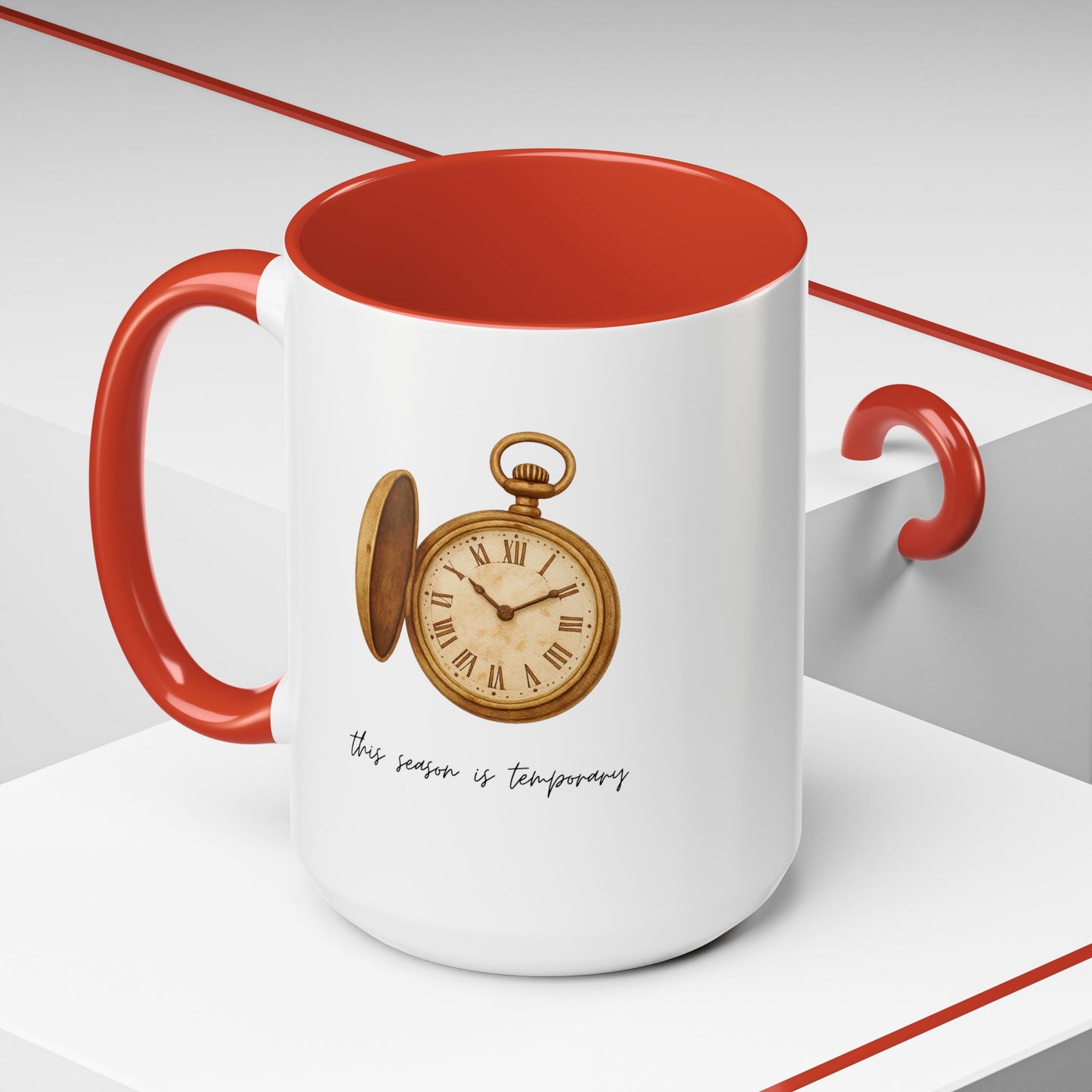 "This Season Is Temporary" Coffee Mug – Accent Mug (11/15oz)