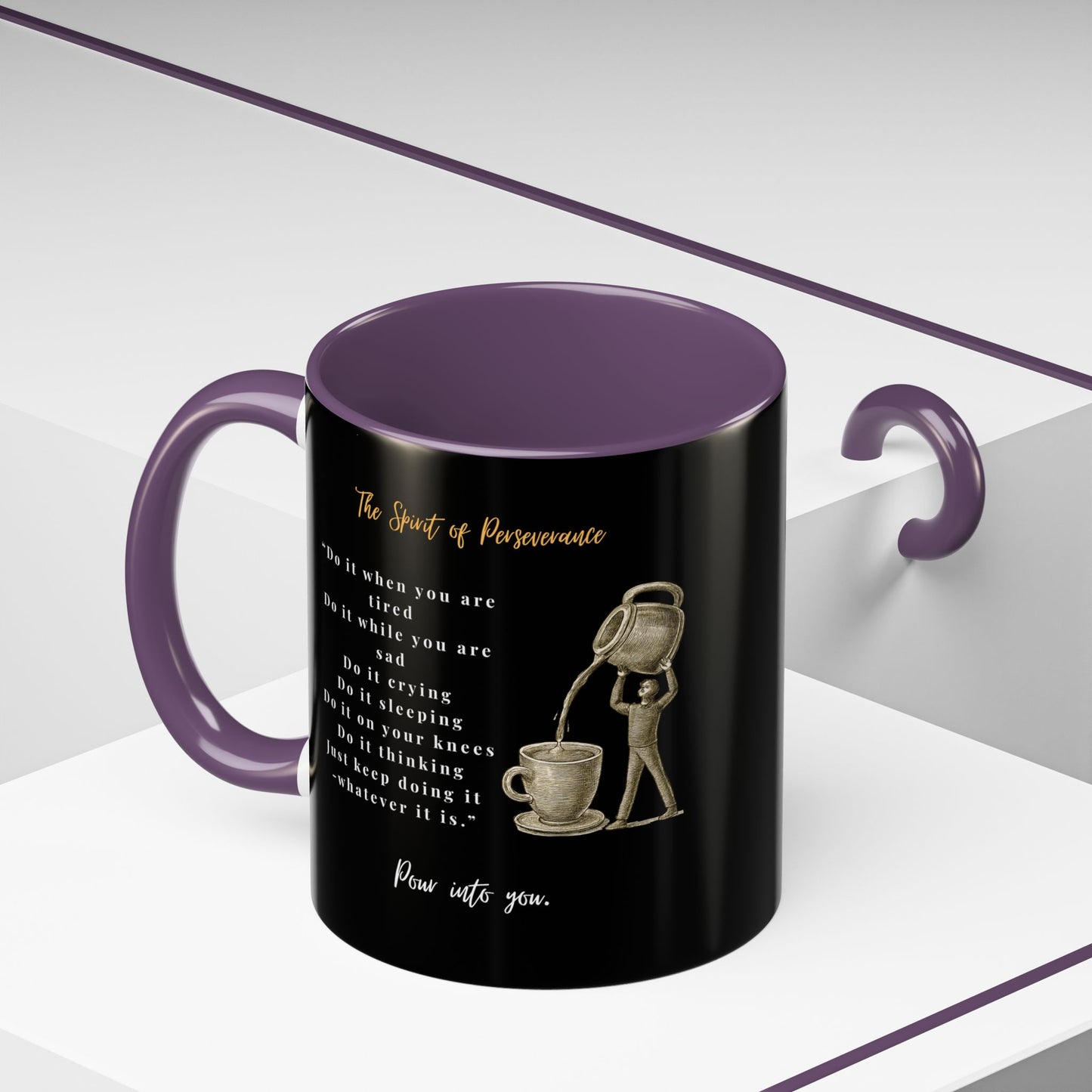 "The Spirit Of Perseverance" Coffee Mug — Premium Poetry Ceramic Mug for Coffee & Tea