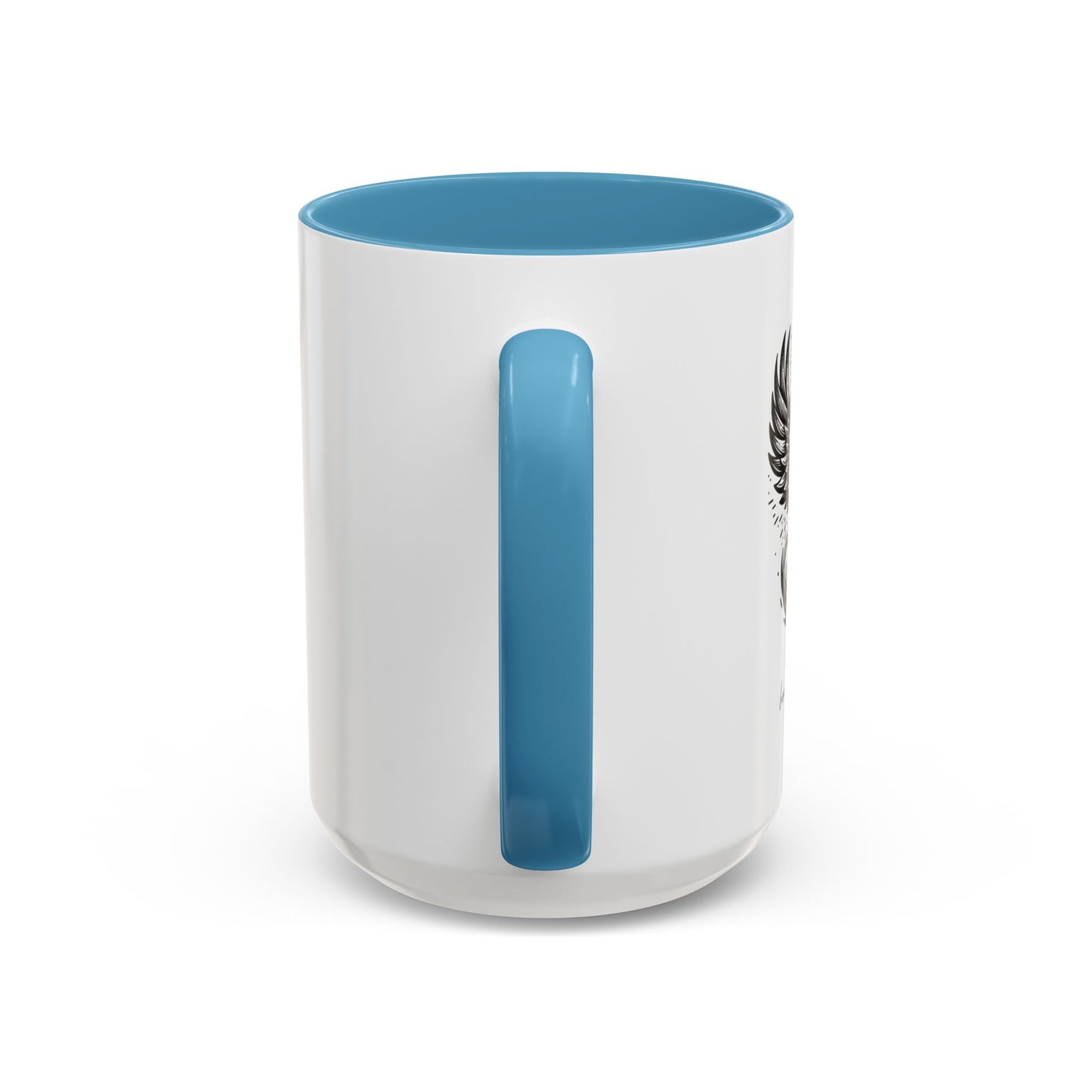 "Heal. Grow. Rise" Black Accent Coffee Mug with Phoenix Design — 11/15oz