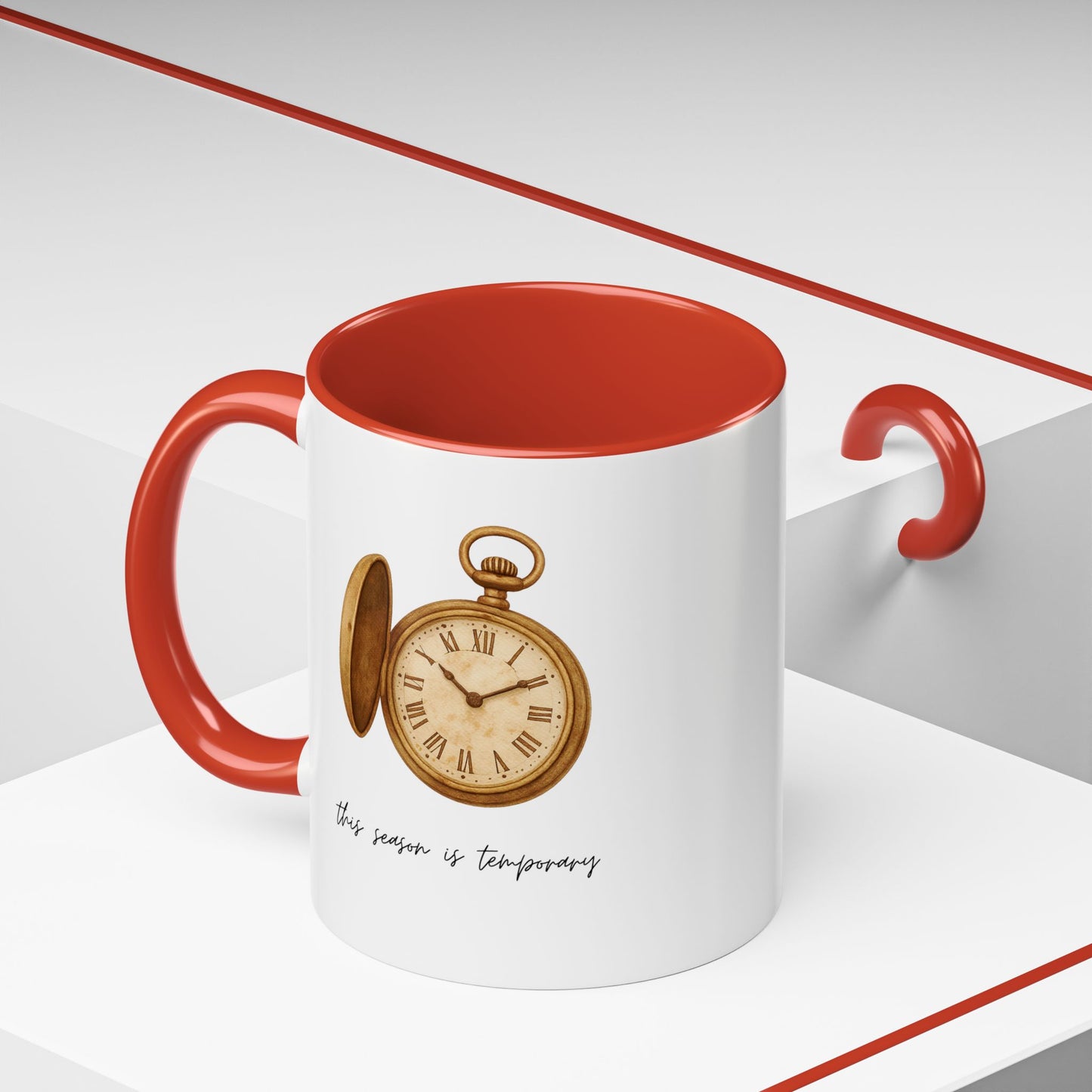 "This Season Is Temporary" Coffee Mug – Accent Mug (11/15oz)