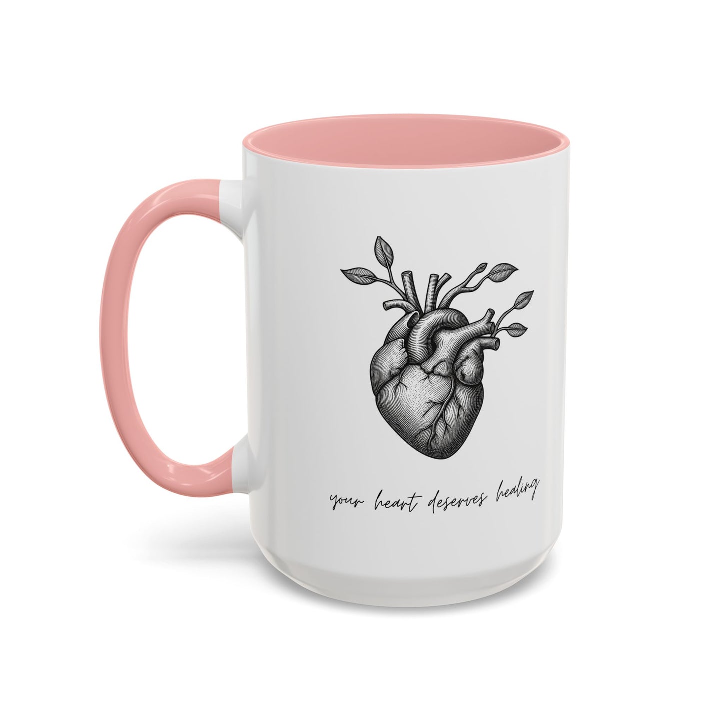 "Your Heart Deserves Healing" Accent Coffee Mug (11/15 oz)