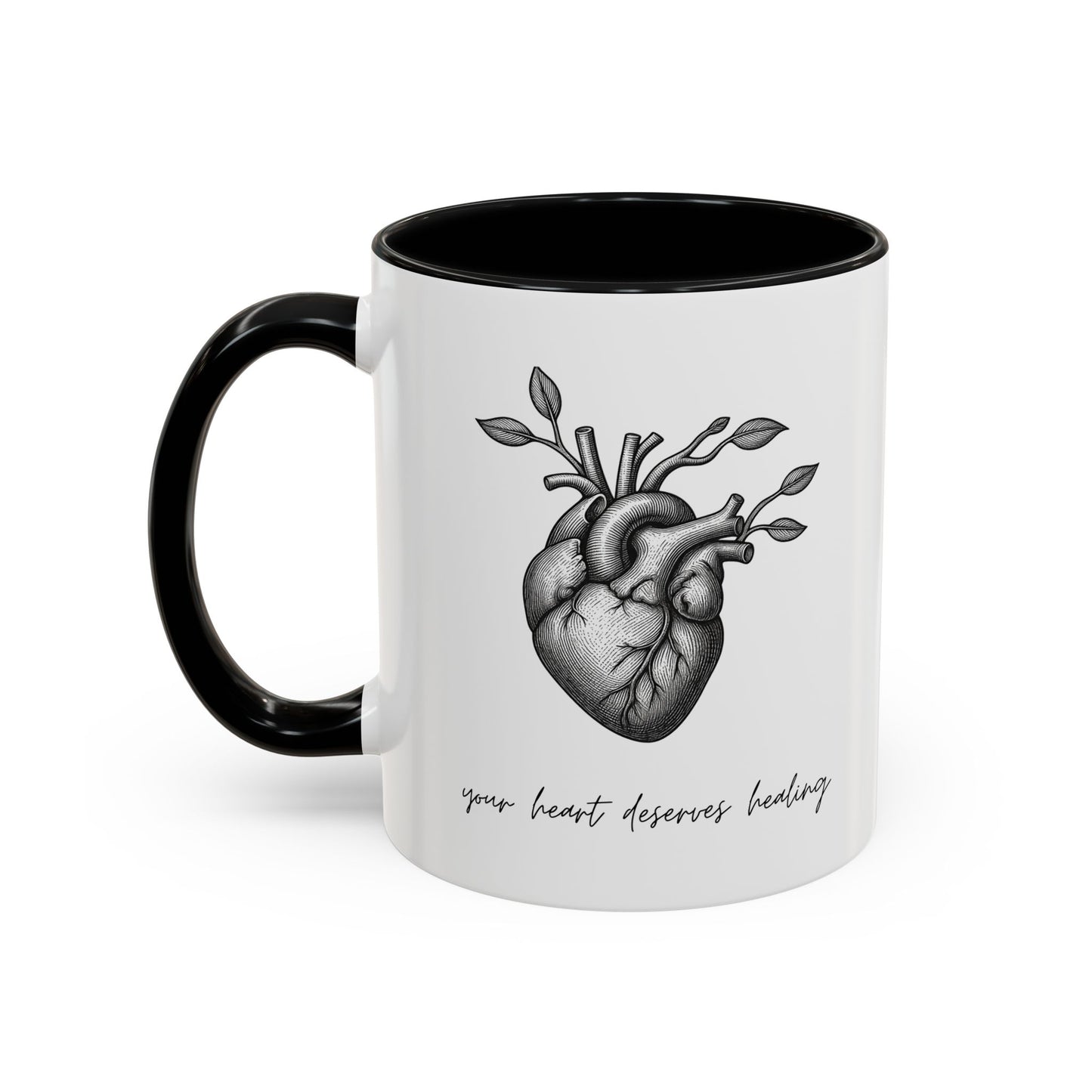 "Your Heart Deserves Healing" Accent Coffee Mug (11/15 oz)
