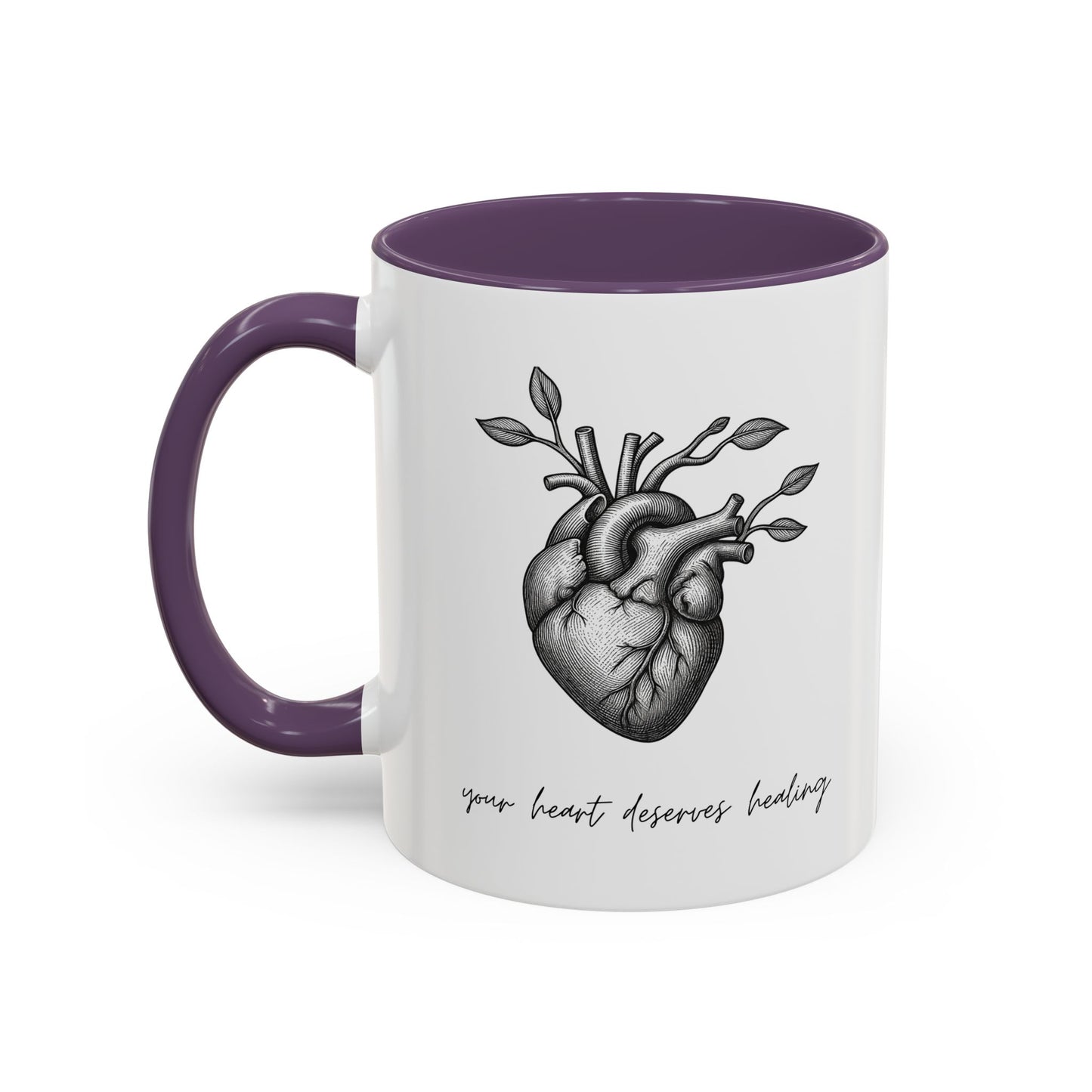 "Your Heart Deserves Healing" Accent Coffee Mug (11/15 oz)