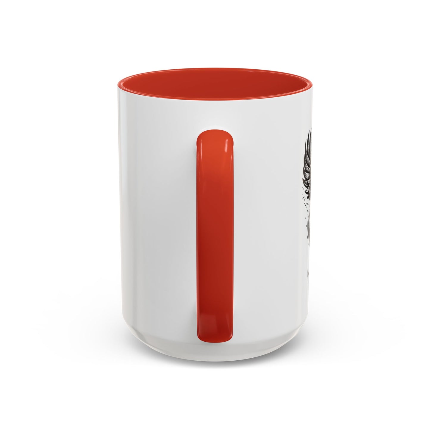 "Heal. Grow. Rise" Black Accent Coffee Mug with Phoenix Design — 11/15oz