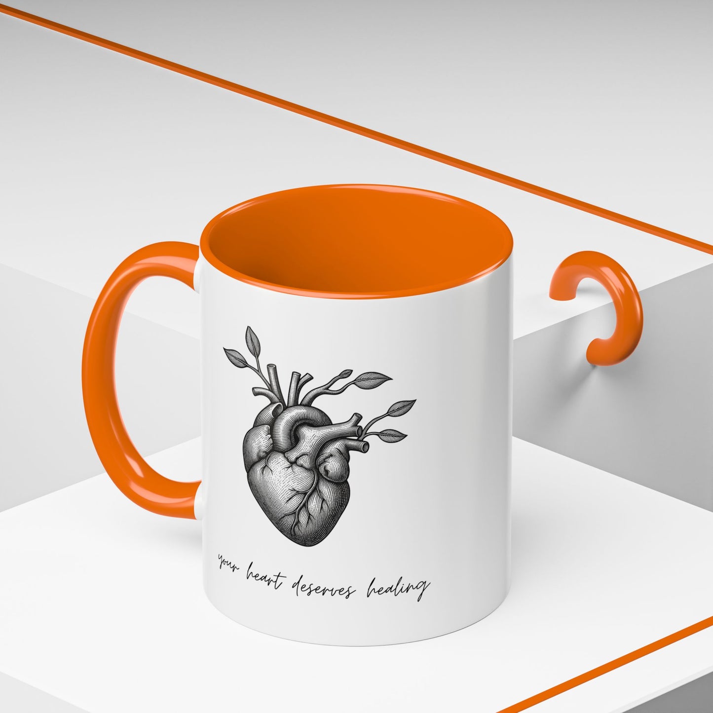 "Your Heart Deserves Healing" Accent Coffee Mug (11/15 oz)