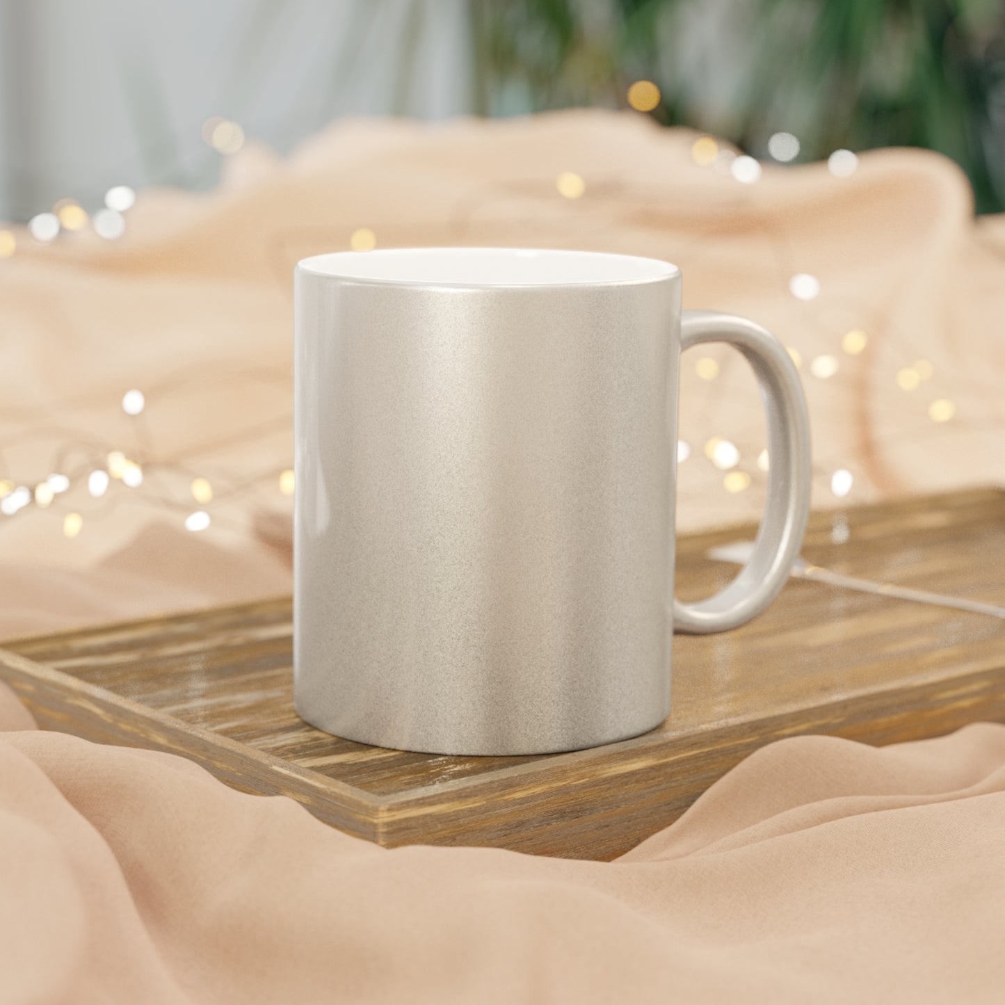 Odyssey Metallic Rise Mug — Silver/Gold Inspirational Coffee Mug (Premium)