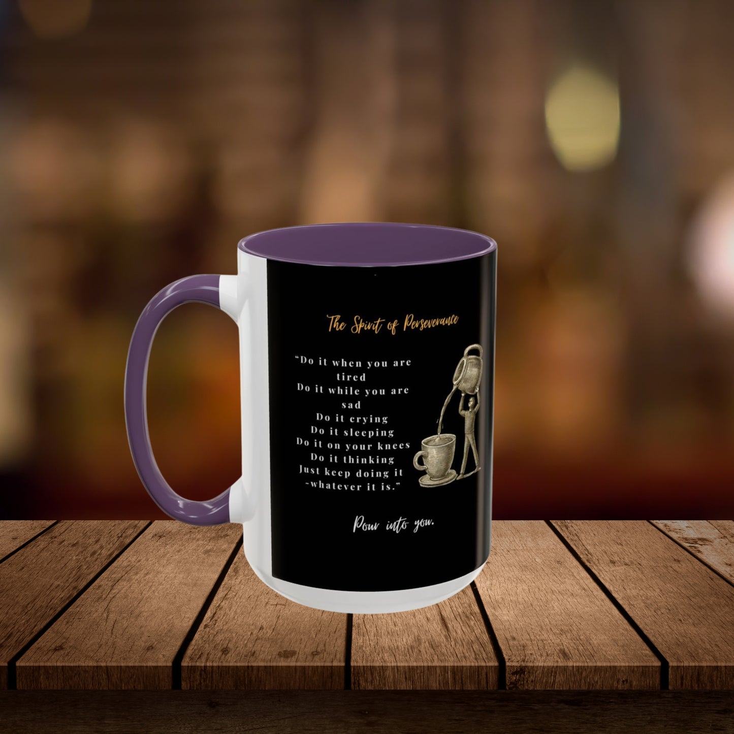 "The Spirit Of Perseverance" Coffee Mug — Premium Poetry Ceramic Mug for Coffee & Tea
