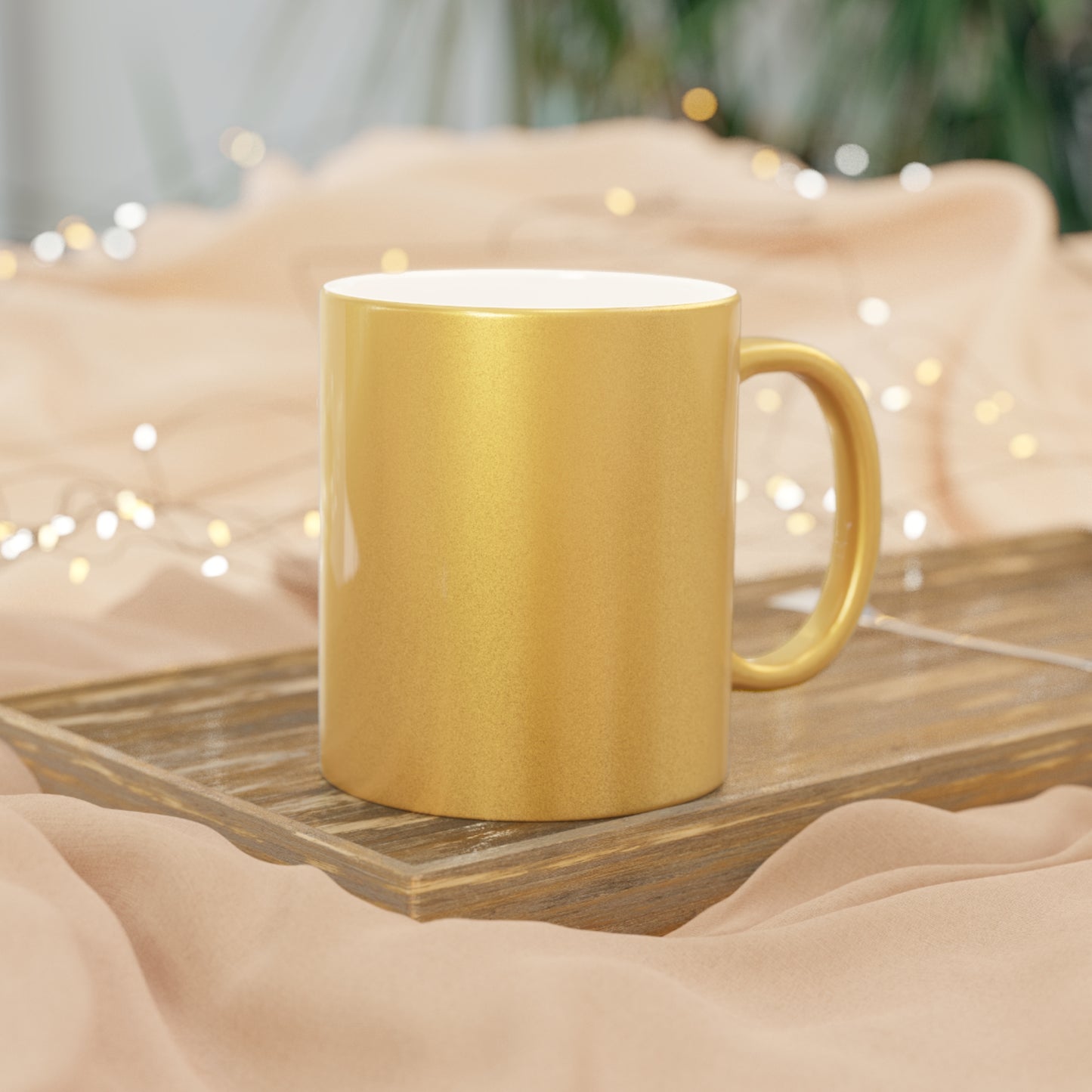 Odyssey Metallic Rise Mug — Silver/Gold Inspirational Coffee Mug (Premium)