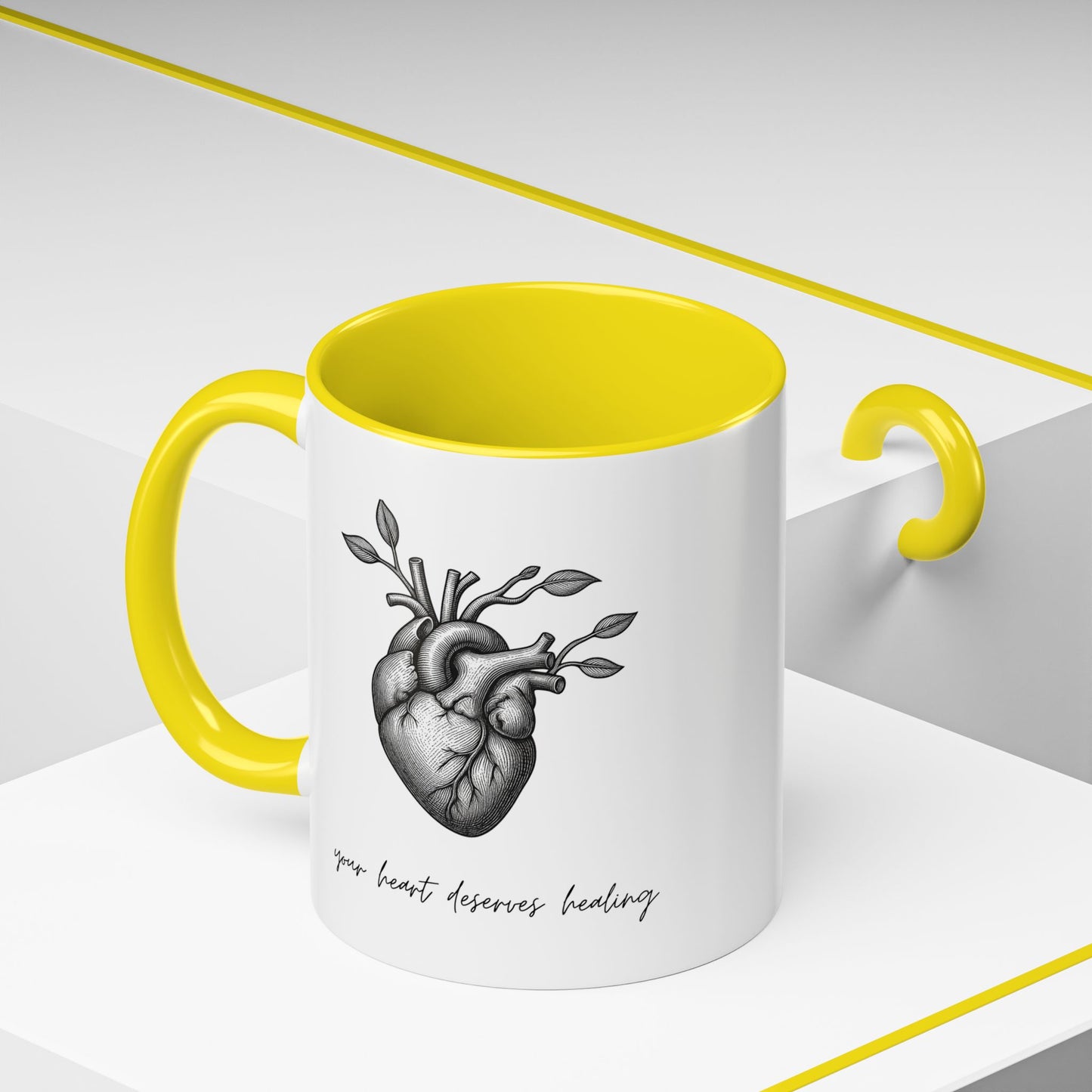 "Your Heart Deserves Healing" Accent Coffee Mug (11/15 oz)