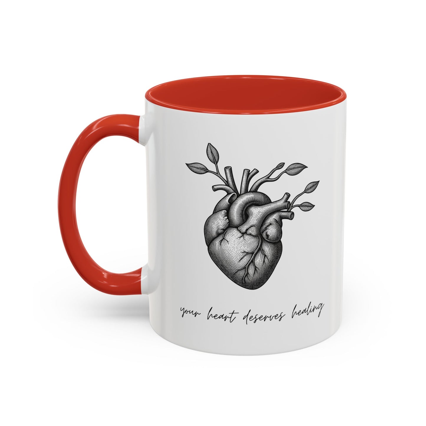 "Your Heart Deserves Healing" Accent Coffee Mug (11/15 oz)