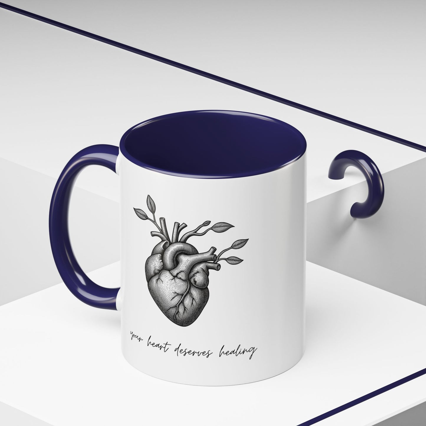 "Your Heart Deserves Healing" Accent Coffee Mug (11/15 oz)