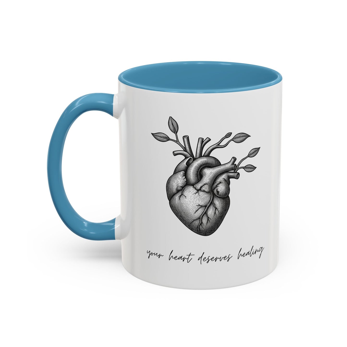 "Your Heart Deserves Healing" Accent Coffee Mug (11/15 oz)