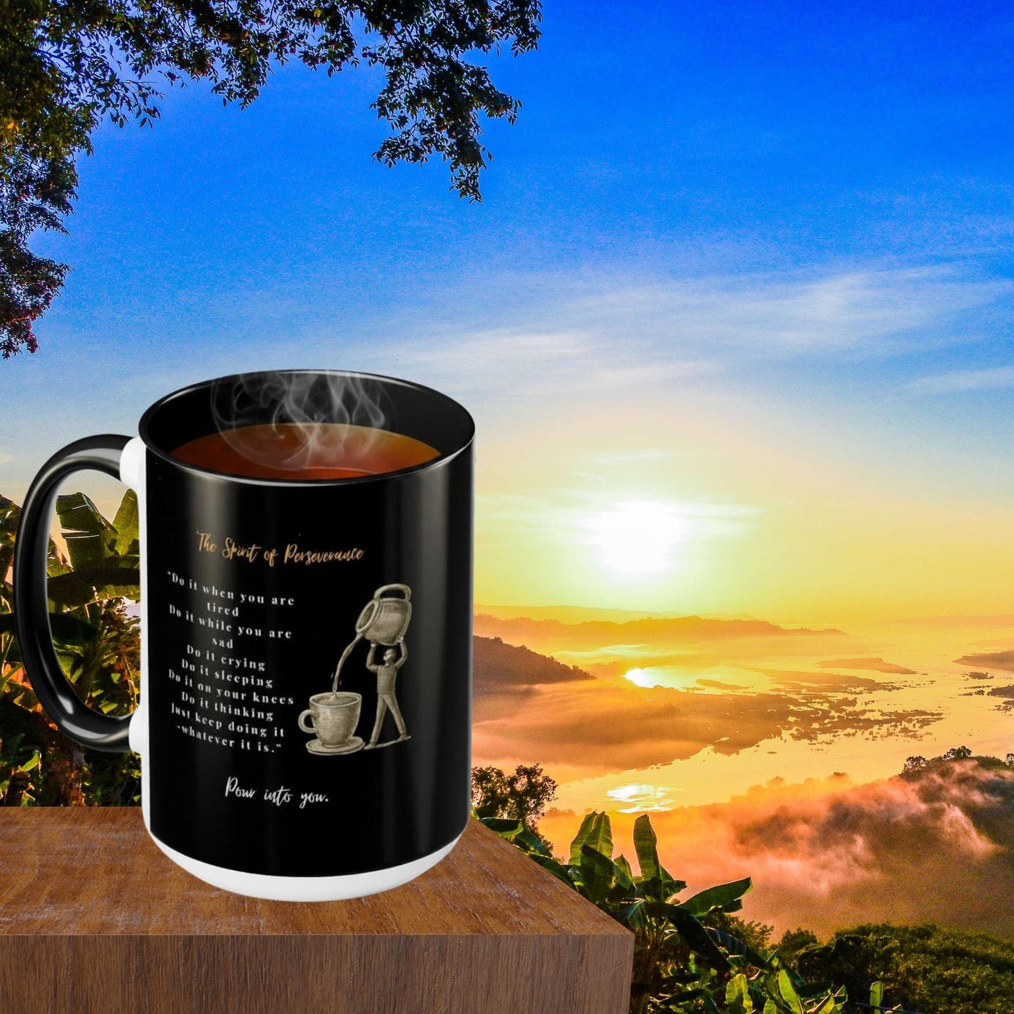 "The Spirit Of Perseverance" Coffee Mug — Premium Poetry Ceramic Mug for Coffee & Tea