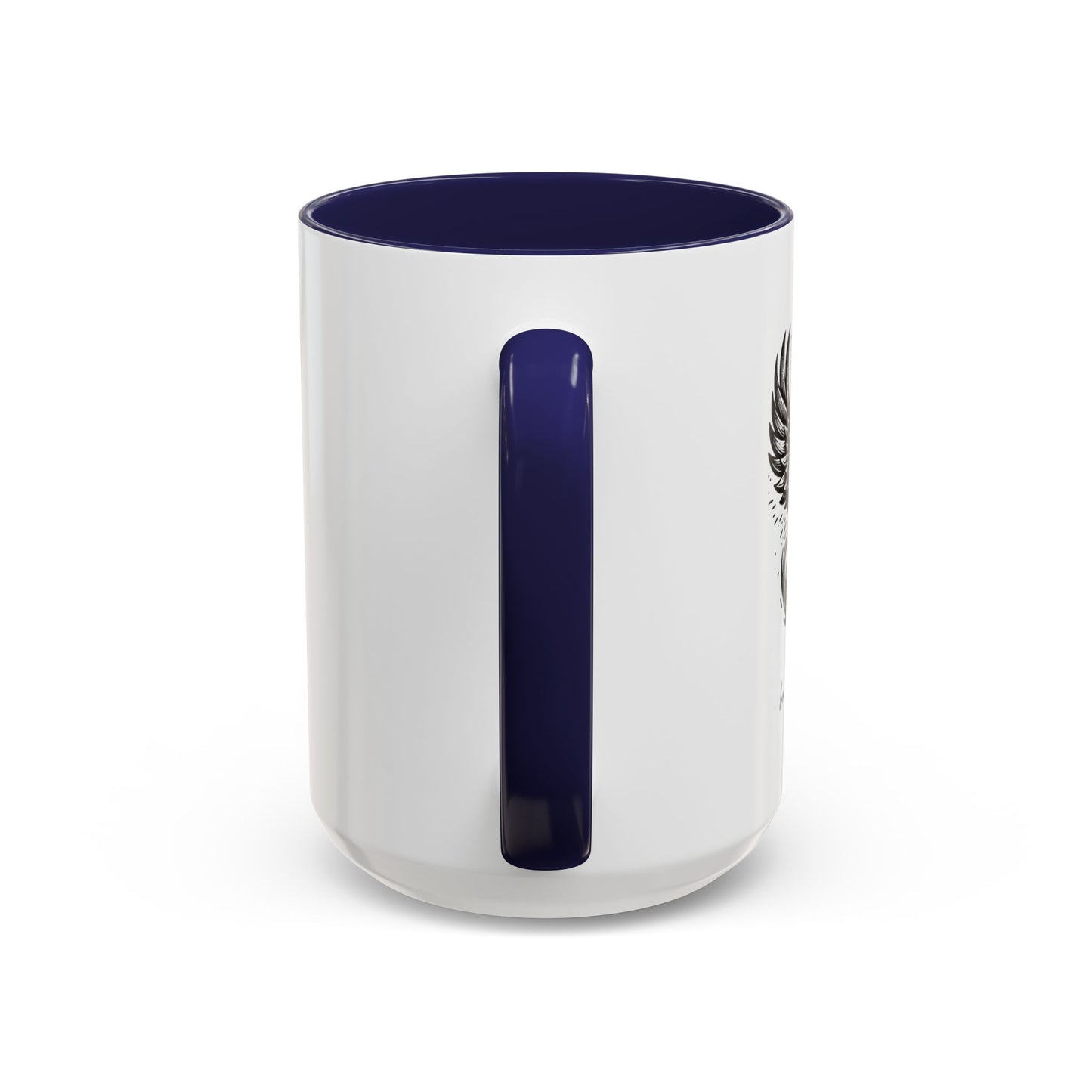 "Heal. Grow. Rise" Black Accent Coffee Mug with Phoenix Design — 11/15oz