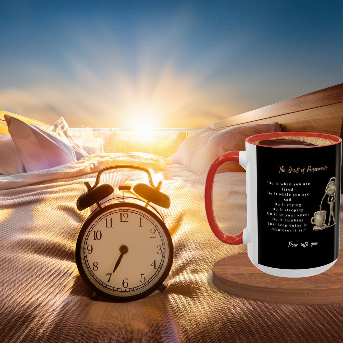 "The Spirit Of Perseverance" Coffee Mug — Premium Poetry Ceramic Mug for Coffee & Tea
