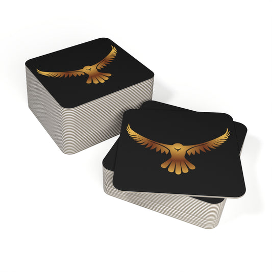 Phoenix Gold Eagle Coasters — Pack of 50/100 Decorative Drink Coasters