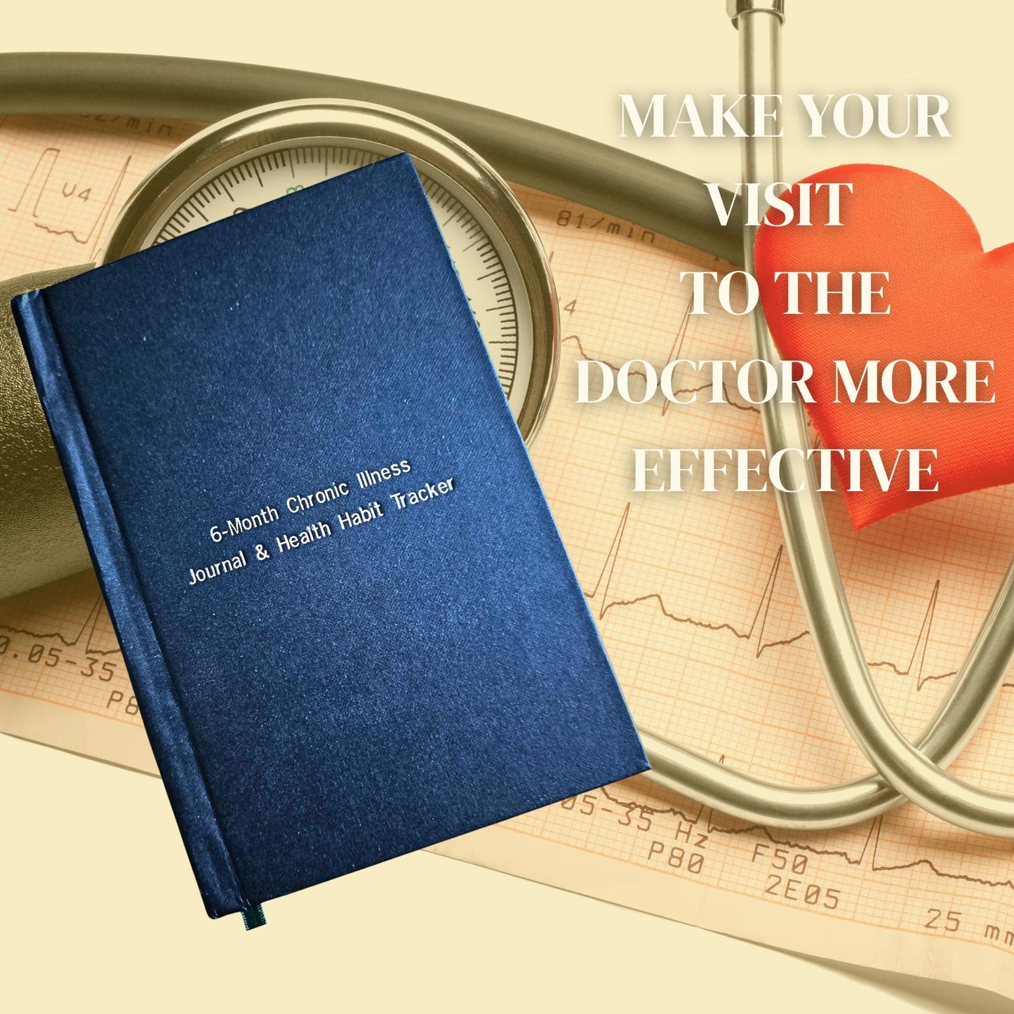6-Month Chronic Illness Journal & Health Habit Tracker (Bespoke Clothbound Foil Edition)
