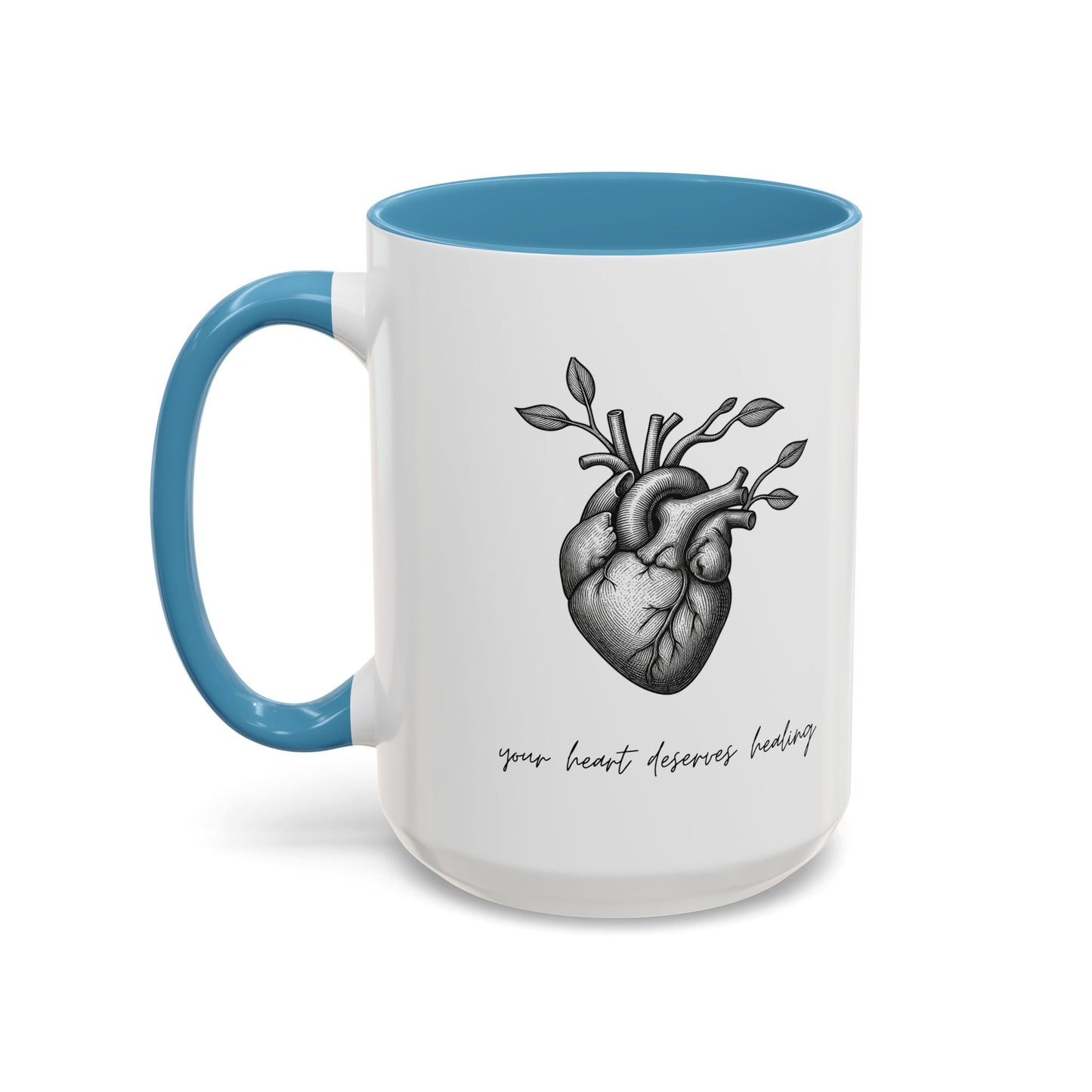"Your Heart Deserves Healing" Accent Coffee Mug (11/15 oz)