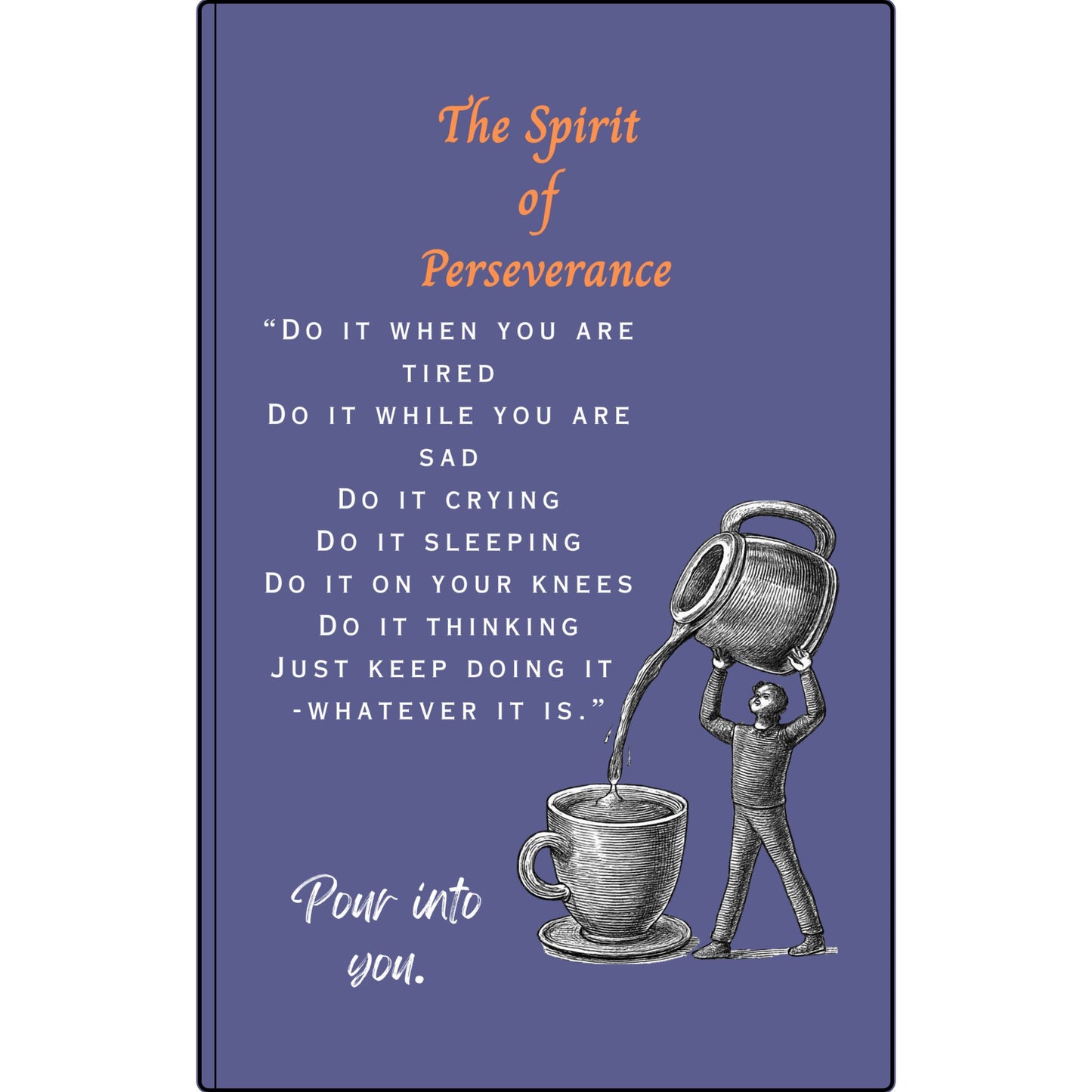 The Spirit of Perseverance Vegan Leather Journal — "The Spirit of Perseverance" Engraved Motivational Notebook