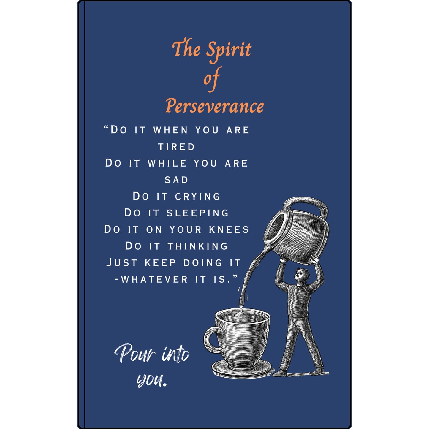 The Spirit of Perseverance Vegan Leather Journal — "The Spirit of Perseverance" Engraved Motivational Notebook