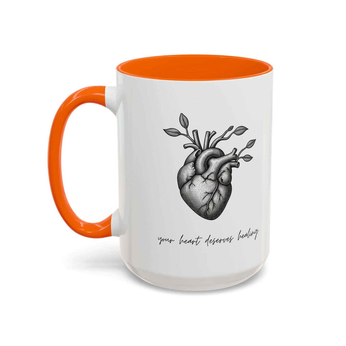 "Your Heart Deserves Healing" Accent Coffee Mug (11/15 oz)