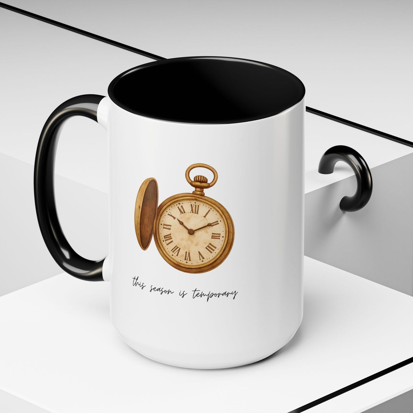 "This Season Is Temporary" Coffee Mug – Accent Mug (11/15oz)