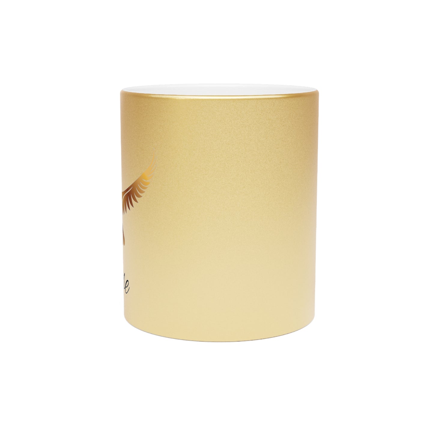 Odyssey Metallic Rise Mug — Silver/Gold Inspirational Coffee Mug (Premium)