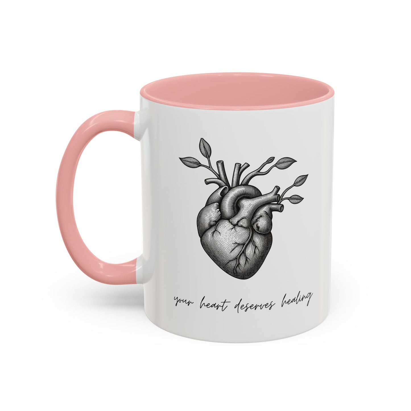 "Your Heart Deserves Healing" Accent Coffee Mug (11/15 oz)