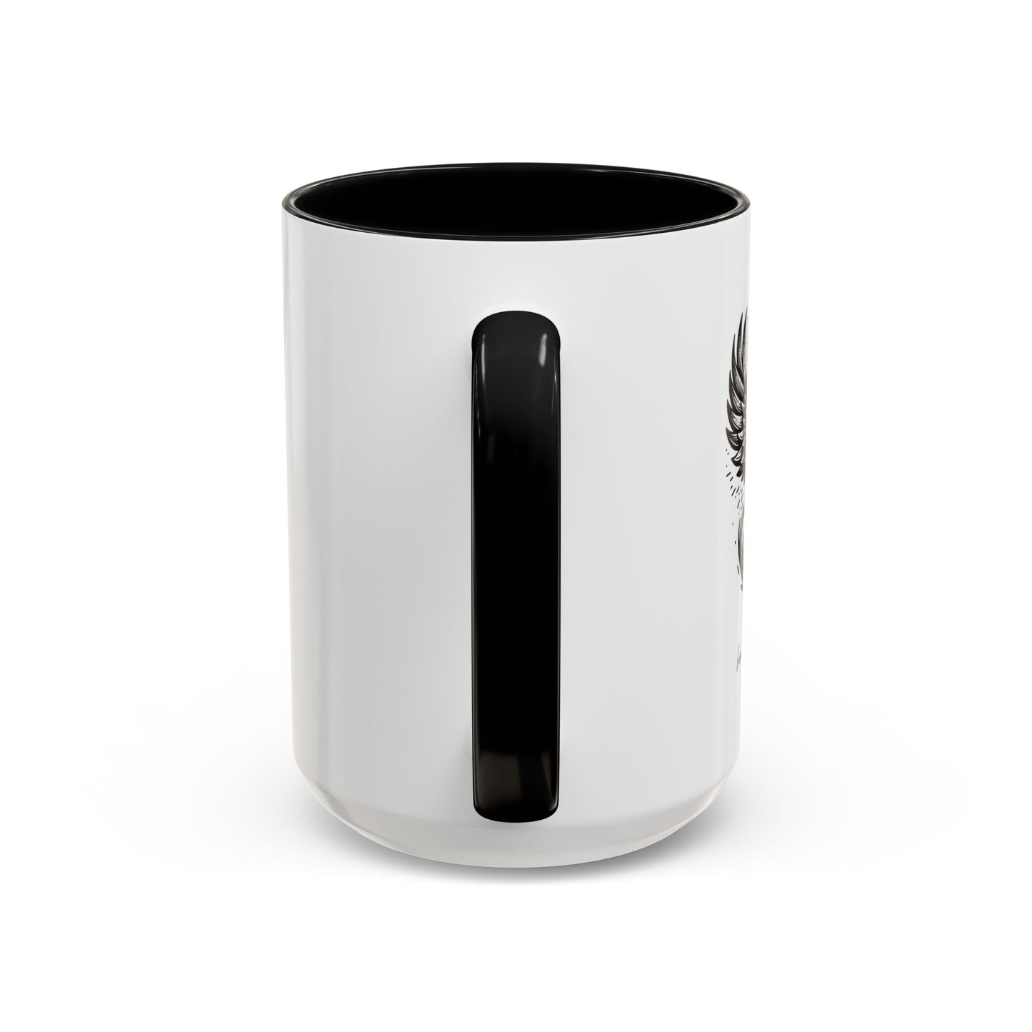"Heal. Grow. Rise" Black Accent Coffee Mug with Phoenix Design — 11/15oz