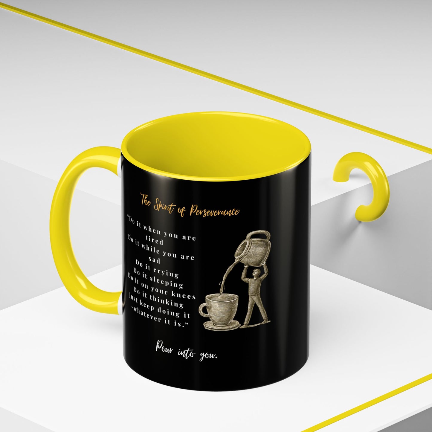 "The Spirit Of Perseverance" Coffee Mug — Premium Poetry Ceramic Mug for Coffee & Tea