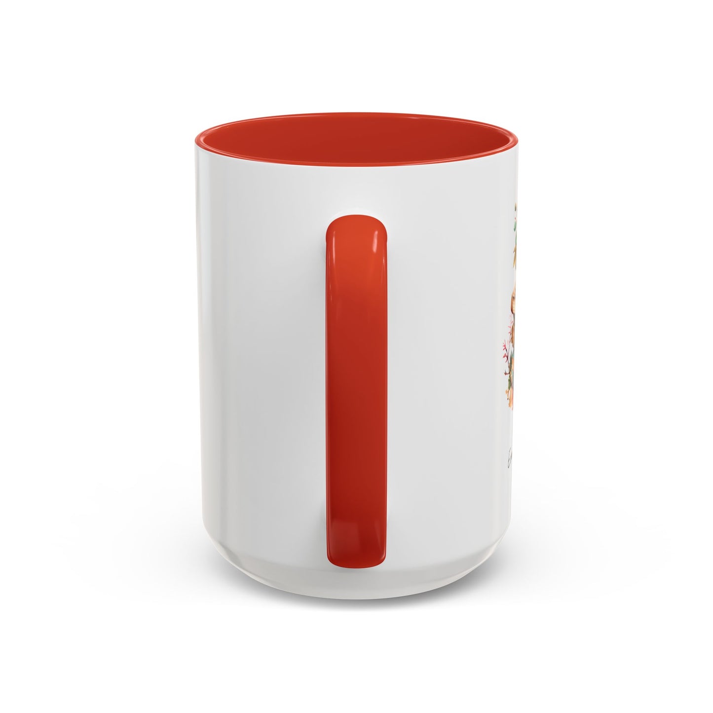 "Every Chapter Counts" Coffee Mug - Botanical Accent Black Interior & Handle