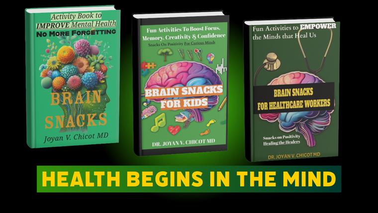 Three books on mental health with coloring pages, word search puzzles and colorful coverpages.