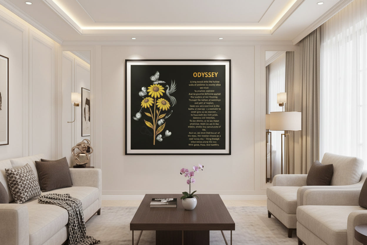 odyssey poem on poster that reminds you of strength and a journey worth living