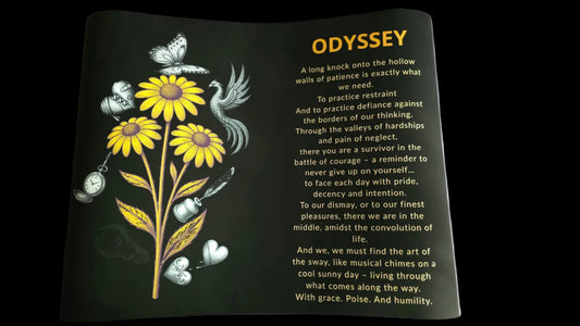odyssey poem on poster that reminds you of strength and a journey worth living