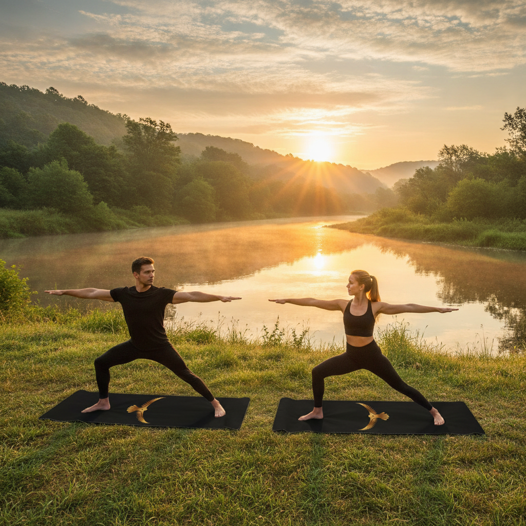 The Odyssey Golden Rubber Yoga Mat — Non-Slip Fitness & Pilates Mat