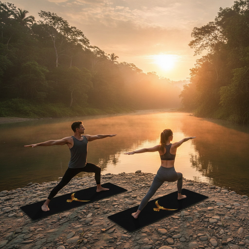 The Odyssey Golden Rubber Yoga Mat — Non-Slip Fitness & Pilates Mat