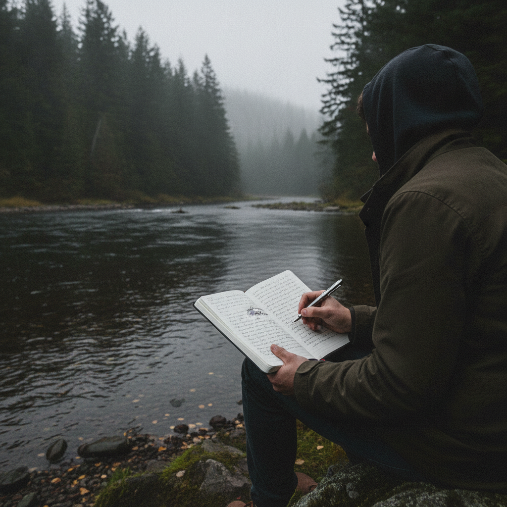 "forget the script. write the story." Hardcover Bound Journal